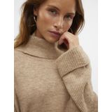 Vmjupiter - Midi-jurk - Gebreide Jurk - Waterval Hals - Lange Mouwen