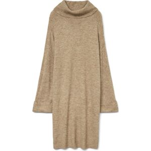 Vmjupiter - Midi-jurk - Gebreide Jurk - Waterval Hals - Lange Mouwen