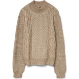 Gebreide Pullover - Zwart - Hoge Hals - Lange Mouwen - Ballonmouwen