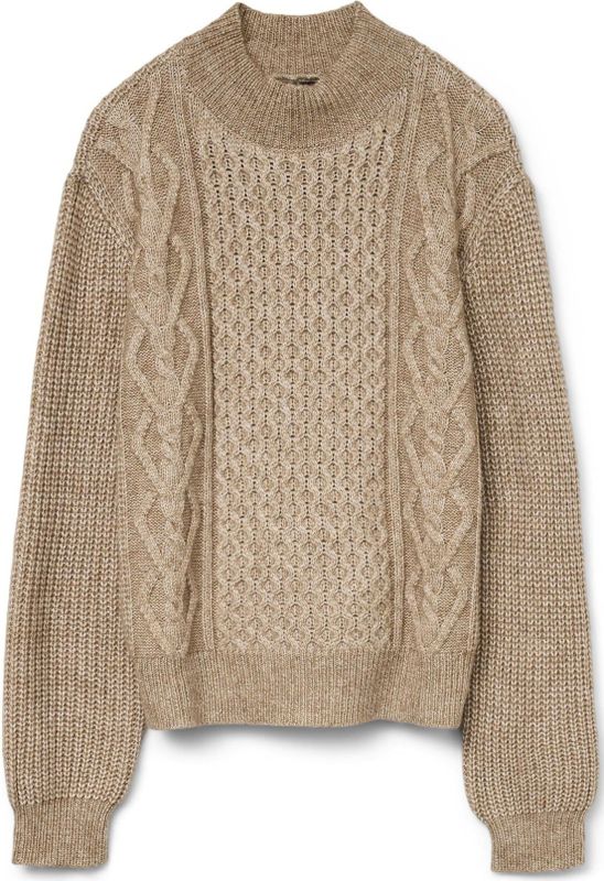 Gebreide Pullover - Zwart - Hoge Hals - Lange Mouwen - Ballonmouwen