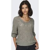 Jacqueline de Yong Trui Jdybadut V-neck Struc Glitt Pul 15302387 December Sky/silver Lurex Dames