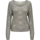 Jacqueline de Yong Trui Jdybadut V-neck Struc Glitt Pul 15302387 December Sky/silver Lurex Dames