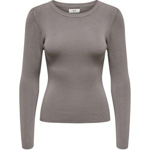 Jacqueline de Yong - T-shirt - Grijs - Viscose/Nylon - Lange Mouwen