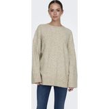 Jacqueline de Yong Trui Jdysilja Long Cable Pullov. Knt 15330701 Oatmeal Dames