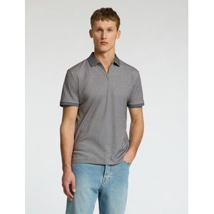 Selected - Korte Mouw Poloshirt - Blauw - Biologisch Katoen - Gerecycled Polyester