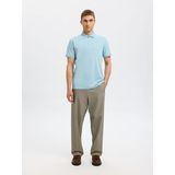 Selected - Fave Polo - Lichtblauw - Poloshirt