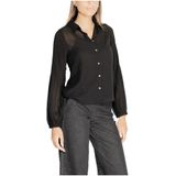 Only - Blouse - Zwart - Lange Mouwen - Knopen