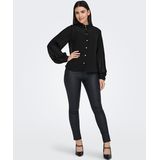 Only - Blouse - Zwart - Lange Mouwen - Knopen