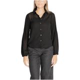 Only - Blouse - Zwart - Lange Mouwen - Knopen
