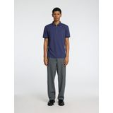 Poloshirt - Donkerblauw - Zwart - 60% Katoen - 40% Polyester