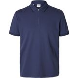 Poloshirt - Donkerblauw - Zwart - 60% Katoen - 40% Polyester
