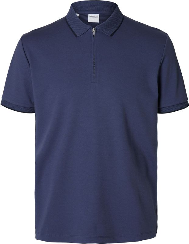 Poloshirt - Donkerblauw - Zwart - 60% Katoen - 40% Polyester