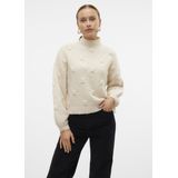 Vmgail - Gebreide Pullover - Hoge Hals - Lange Mouwen - Ballonmouwen - Regular Fit