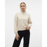 Vmgail - Gebreide Pullover - Hoge Hals - Lange Mouwen - Ballonmouwen - Regular Fit