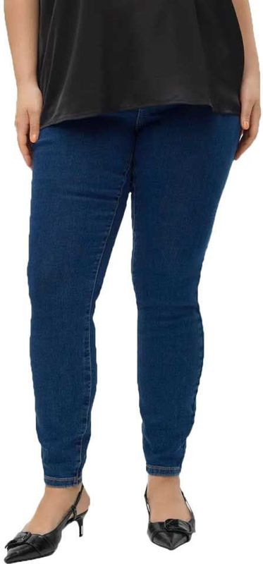 VERO MODA CURVE - Skinny Jeans - Donkerblauw - 5-Pocket Model
