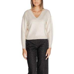 VERO MODA VMGOLD LINK LS cropped trui met V-hals, berk, XS