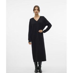 Tricot Jurk - Effen - Viscose - Losse Pasvorm - Lange Mouwen