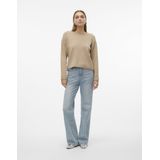 Gebreide Pullover - O-hals - Lange Mouwen - Verlaagde Schoudernaden - Standard Fit