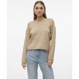 Gebreide Pullover - O-hals - Lange Mouwen - Verlaagde Schoudernaden - Standard Fit