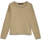 Gebreide Pullover - O-hals - Lange Mouwen - Verlaagde Schoudernaden - Standard Fit