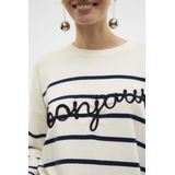 Vero Moda - VMMARIA BONJOUR - Gebreide Trui - Zwart - Knitwear - Ronde Hals