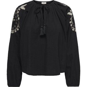 Jacqueline de Yong Blouse Jdybianca L s Emb Top Wvn 15333836 Black peyote Emb Dames