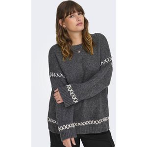Caramanda - Gebreide Pullover - O-hals - Lange Mouwen - Regular Fit
