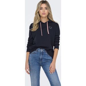 Sweater - Glitterprint - Capuchon - Lange Mouwen - Regular Fit