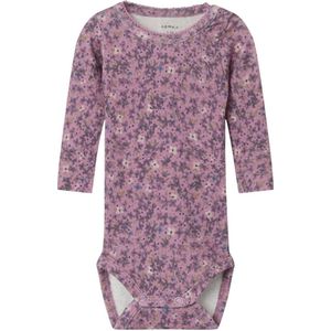 Name It Romper L/æ - NbfNinne - Mauve Orchid - Name It - 50 - Romper L/S