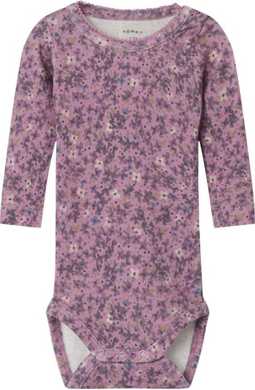 Name It Romper L/æ - NbfNinne - Mauve Orchid - Name It - 50 - Romper L/S