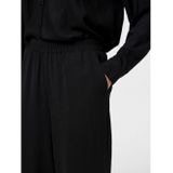 Stretchbroeken - Zwart - 100% Polyester - Hoge Taille met Elastische Band