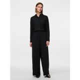 Stretchbroeken - Zwart - 100% Polyester - Hoge Taille met Elastische Band