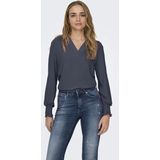 Only - Onlmette V-neck LS Smock Top - Rafblauw - Dames