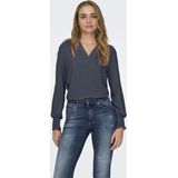 Only - Onlmette V-neck LS Smock Top - Rafblauw - Dames