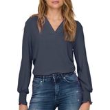 Only - Onlmette V-neck LS Smock Top - Rafblauw - Dames