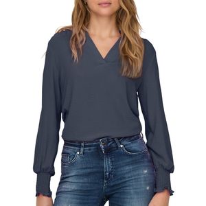 Only - Onlmette V-neck LS Smock Top - Rafblauw - Dames