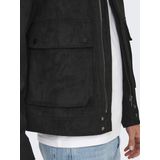 Onsyuki - Jas - Zwart - Biker Kraag - Lange Mouwen - Ritssluiting - Polyester Voering