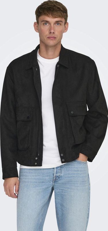 Onsyuki - Jas - Zwart - Biker Kraag - Lange Mouwen - Ritssluiting - Polyester Voering