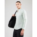 Jack & Jones Breeze Overhemd - Katoen/Linnen - Blauw - Slim Fit