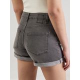 PIECES - PCPEGGY - Jeans - Grijs - Denim, 5-pocket-style, Mid Waist, Heavy Washed