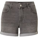 PIECES - PCPEGGY - Jeans - Grijs - Denim, 5-pocket-style, Mid Waist, Heavy Washed