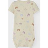 Korte Mouwen - Romper - Zacht - Ribgebreide Stof - Drukknoopsluiting
