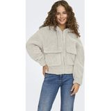 Only - Onltanja Teddy Hood Jacket - Jas - Pumice Stone - Dames