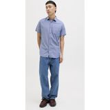 Jack & Jones - Gemêleerd Overhemd - Ensign Blue - 100% Katoen