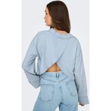 Only - Long Sleeve Classic Collar - Blouse - Lichtblauw - 100% Lyocell