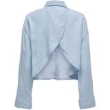 Only - Long Sleeve Classic Collar - Blouse - Lichtblauw - 100% Lyocell