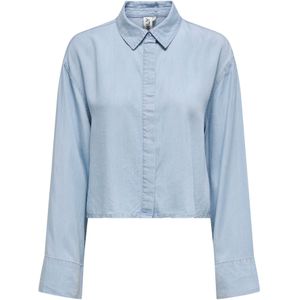 Only - Long Sleeve Classic Collar - Blouse - Lichtblauw - 100% Lyocell