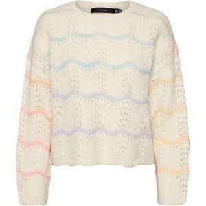 VERO MODA Vmhatty - Trui - Berken/Stripes - Materiaal: Knit