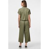 Pieces - Pcpia Ss Tie Shirt - Blouse - Diep Lichen Groen - Woven