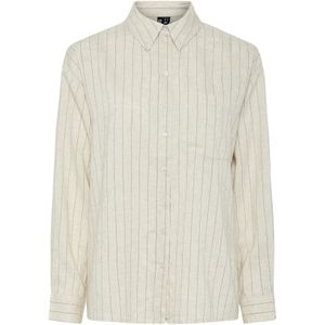 PIECES Pcpia Ls Loose Shirt Pwp Mm Noos Dameshemd (1 stuk), Berk, L